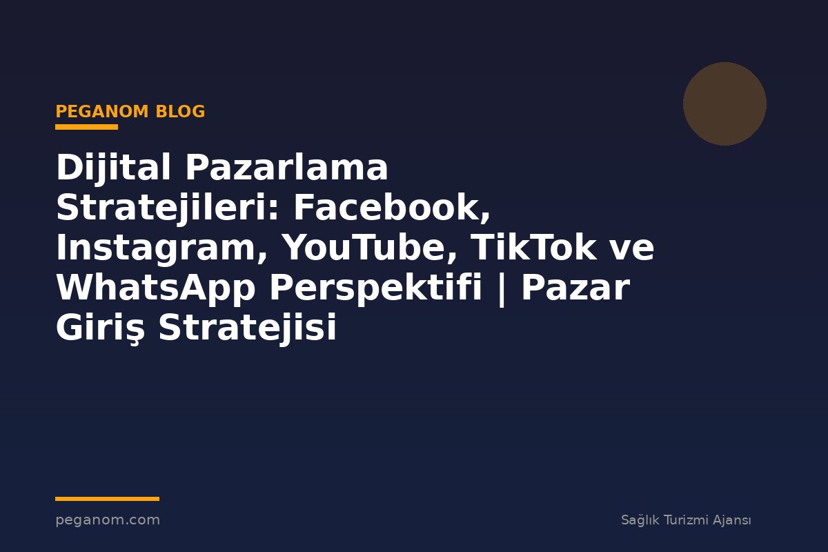Dijital Pazarlama Stratejileri: Facebook, Instagram, YouTube, TikTok ve WhatsApp Perspektifi | Pazar Giriş Stratejisi