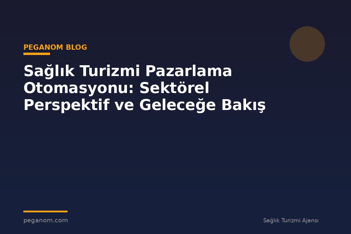 Sağlık Turizmi Pazarlama Otomasyonu: Sektörel Perspektif ve Geleceğe Bakış