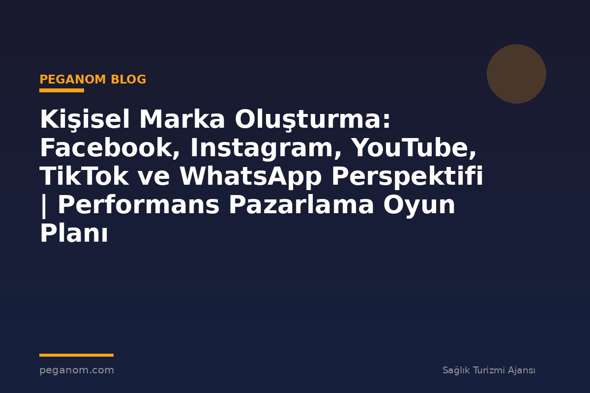 Kişisel Marka Oluşturma: Facebook, Instagram, YouTube, TikTok ve WhatsApp Perspektifi | Performans Pazarlama Oyun Planı