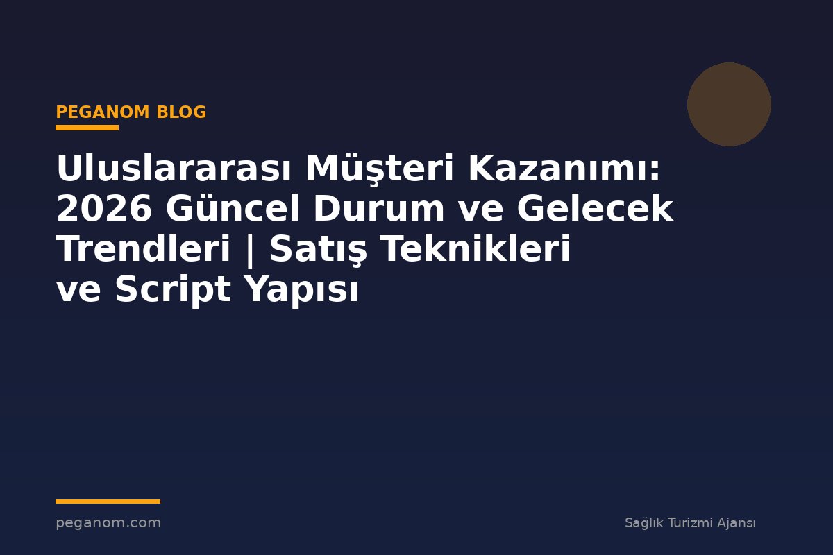 Uluslararası Müşteri Kazanımı: 2026 Güncel Durum ve Gelecek Trendleri | Satış Teknikleri ve Script Yapısı