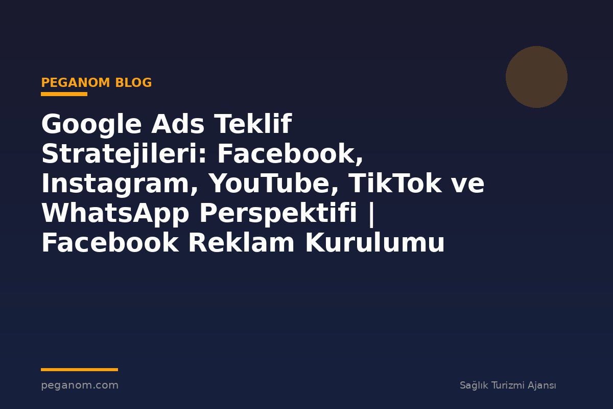 Google Ads Teklif Stratejileri: Facebook, Instagram, YouTube, TikTok ve WhatsApp Perspektifi | Facebook Reklam Kurulumu
