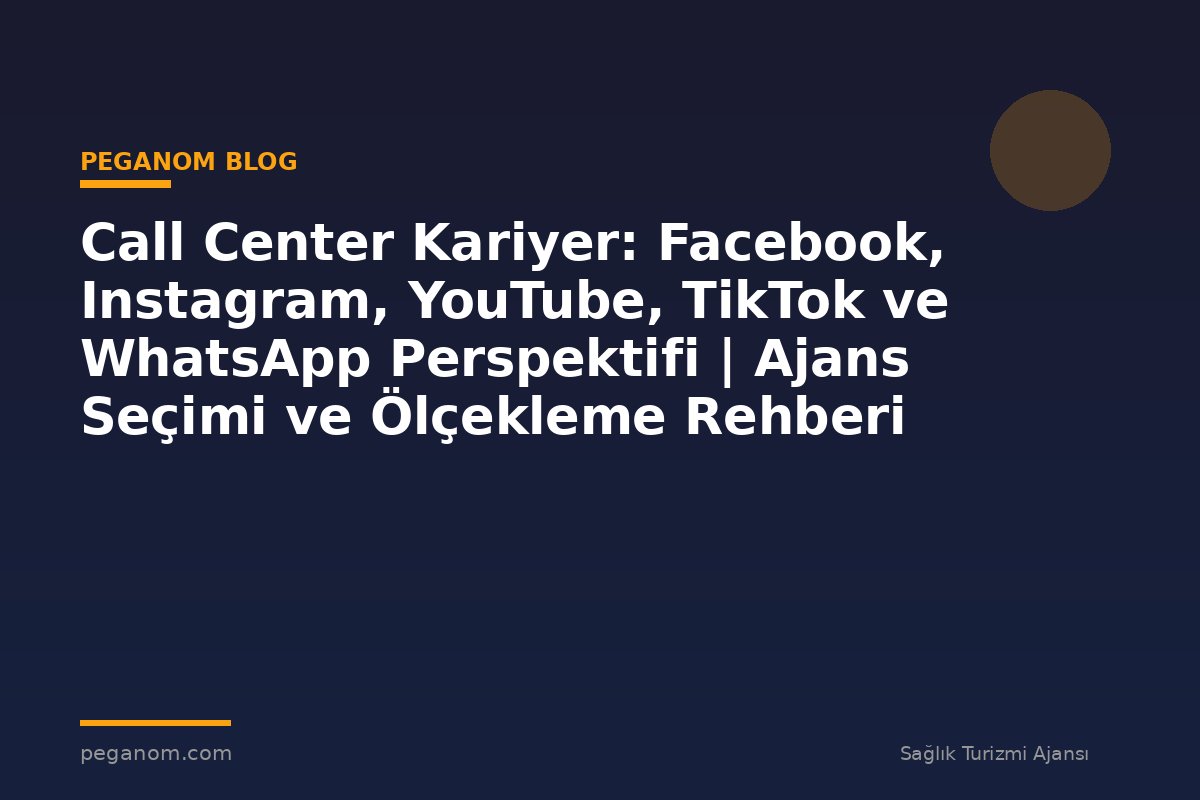 Call Center Kariyer: Facebook, Instagram, YouTube, TikTok ve WhatsApp Perspektifi | Ajans Seçimi ve Ölçekleme Rehberi