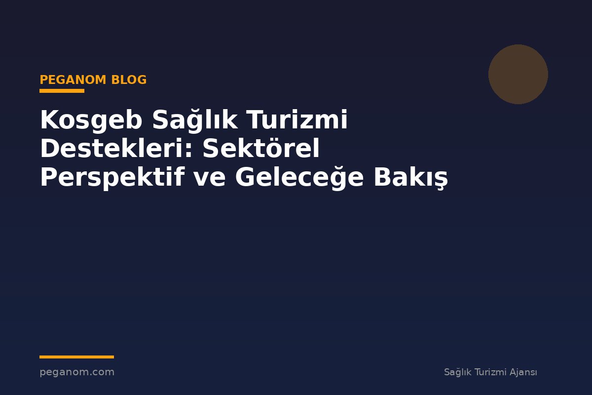 Kosgeb Sağlık Turizmi Destekleri: Sektörel Perspektif ve Geleceğe Bakış