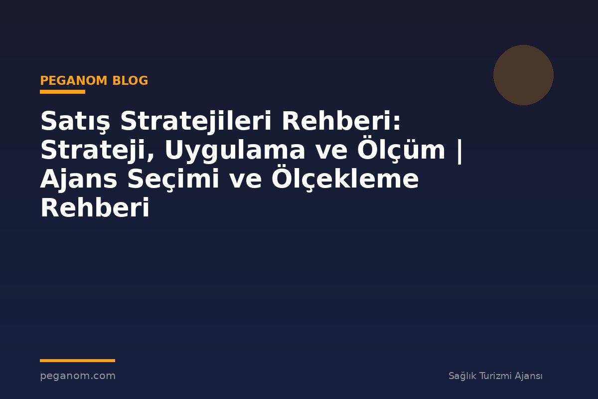 Satış Stratejileri Rehberi: Strateji, Uygulama ve Ölçüm | Ajans Seçimi ve Ölçekleme Rehberi