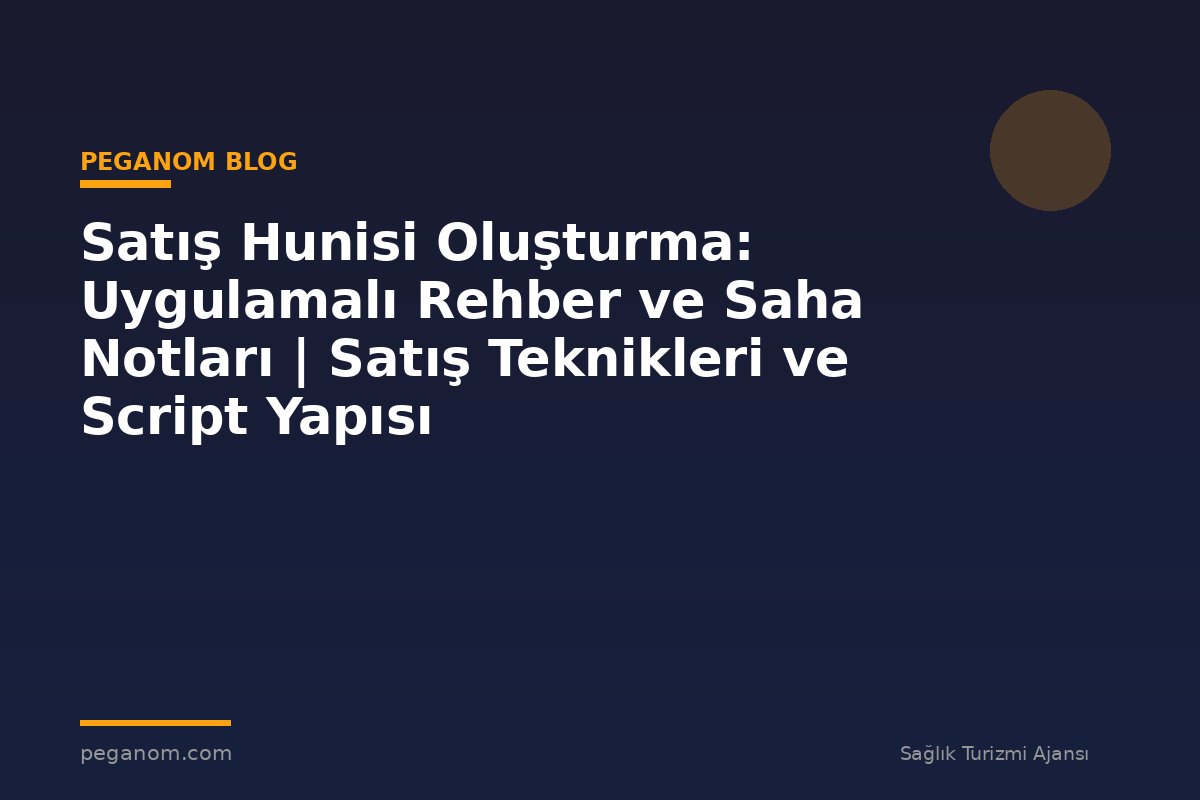 Satış Hunisi Oluşturma: Uygulamalı Rehber ve Saha Notları | Satış Teknikleri ve Script Yapısı