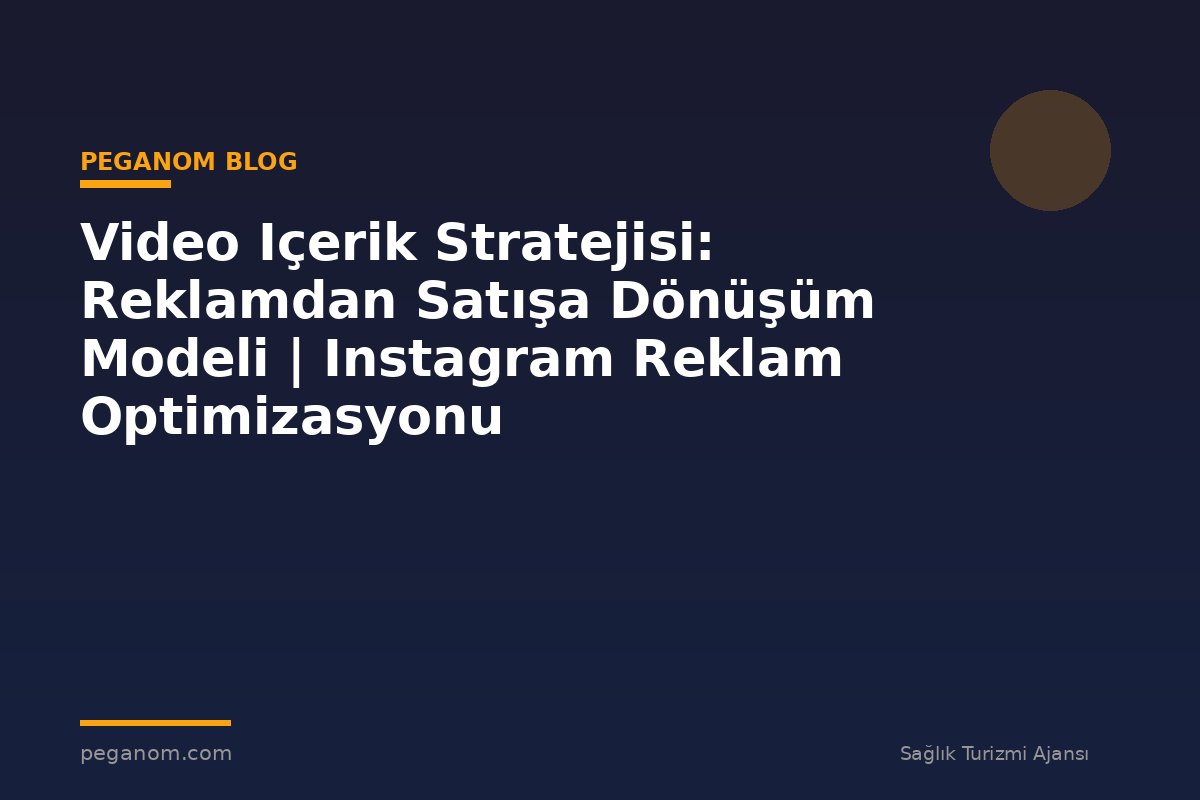 Video Içerik Stratejisi: Reklamdan Satışa Dönüşüm Modeli | Instagram Reklam Optimizasyonu