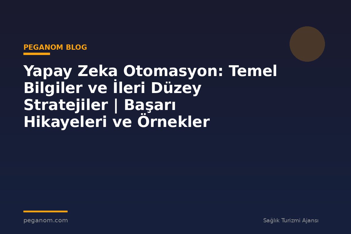 Yapay Zeka Otomasyon: Temel Bilgiler ve İleri Düzey Stratejiler | Başarı Hikayeleri ve Örnekler