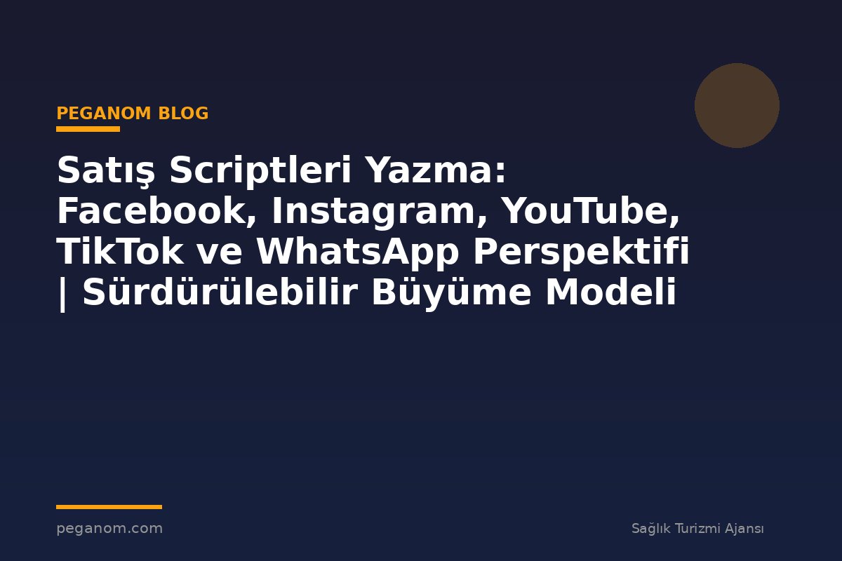 Satış Scriptleri Yazma: Facebook, Instagram, YouTube, TikTok ve WhatsApp Perspektifi | Sürdürülebilir Büyüme Modeli