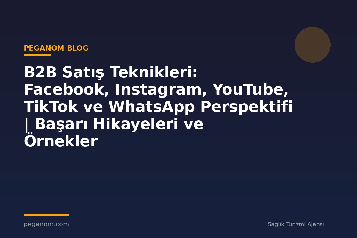 B2B Satış Teknikleri: Facebook, Instagram, YouTube, TikTok ve WhatsApp Perspektifi | Başarı Hikayeleri ve Örnekler