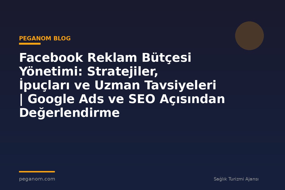 Facebook Reklam Bütçesi Yönetimi: Stratejiler, İpuçları ve Uzman Tavsiyeleri | Google Ads ve SEO Açısından Değerlendirme