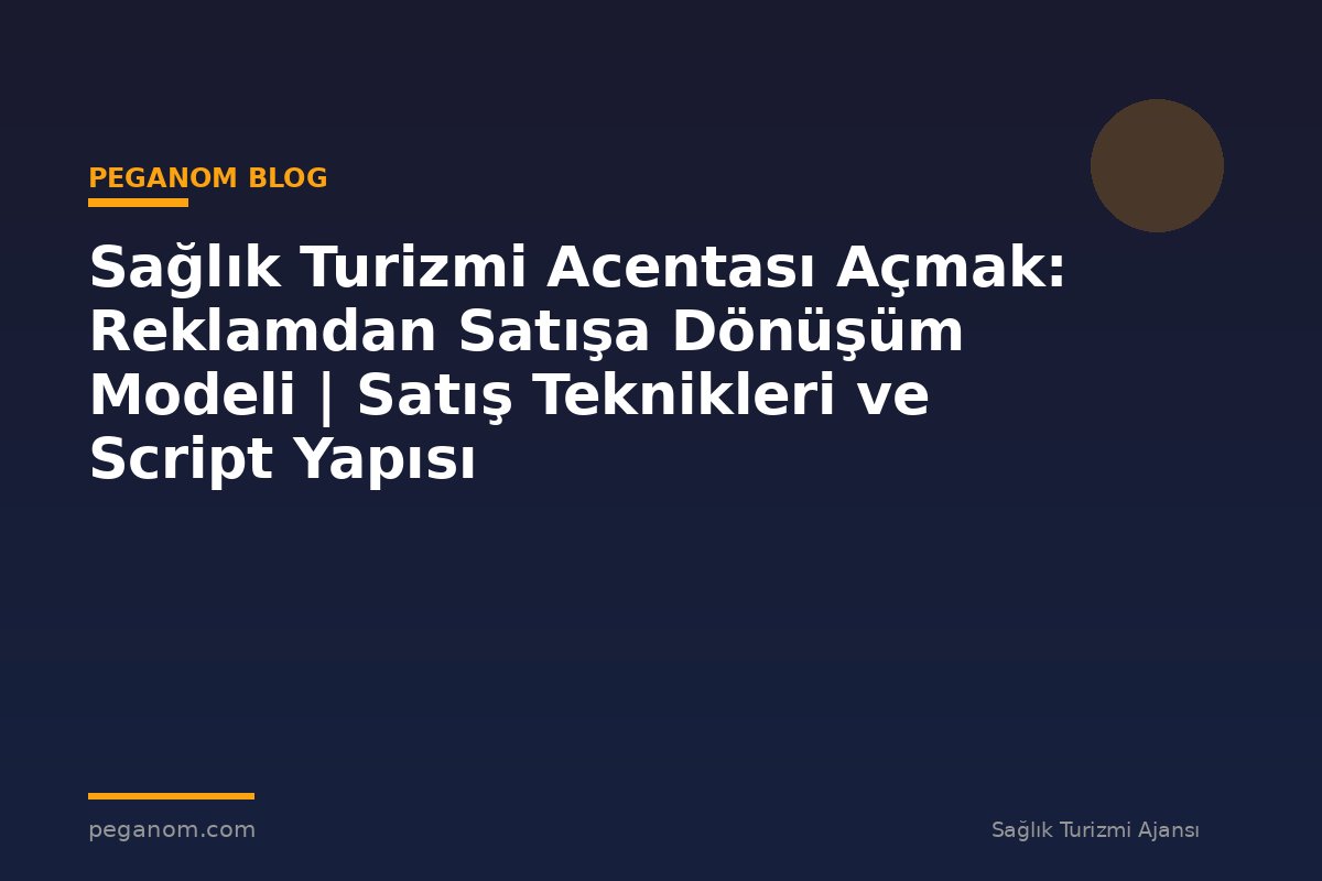 Sağlık Turizmi Acentası Açmak: Reklamdan Satışa Dönüşüm Modeli | Satış Teknikleri ve Script Yapısı