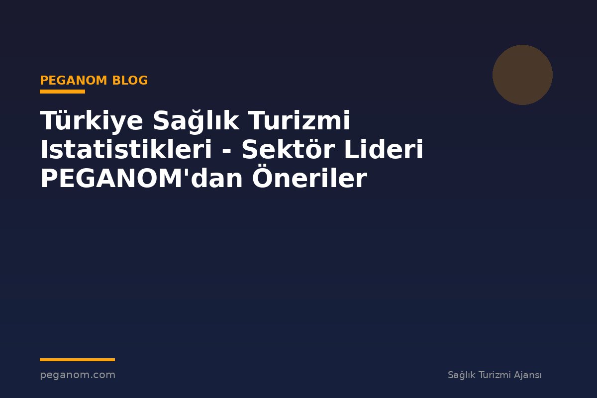 Türkiye Sağlık Turizmi Istatistikleri - Sektör Lideri PEGANOM'dan Öneriler