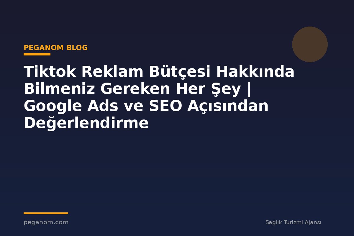Tiktok Reklam Bütçesi Hakkında Bilmeniz Gereken Her Şey | Google Ads ve SEO Açısından Değerlendirme
