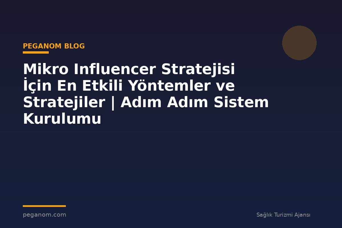 Mikro Influencer Stratejisi İçin En Etkili Yöntemler ve Stratejiler | Adım Adım Sistem Kurulumu