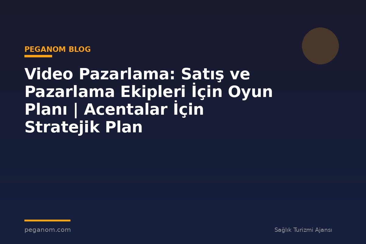 Video Pazarlama: Satış ve Pazarlama Ekipleri İçin Oyun Planı | Acentalar İçin Stratejik Plan
