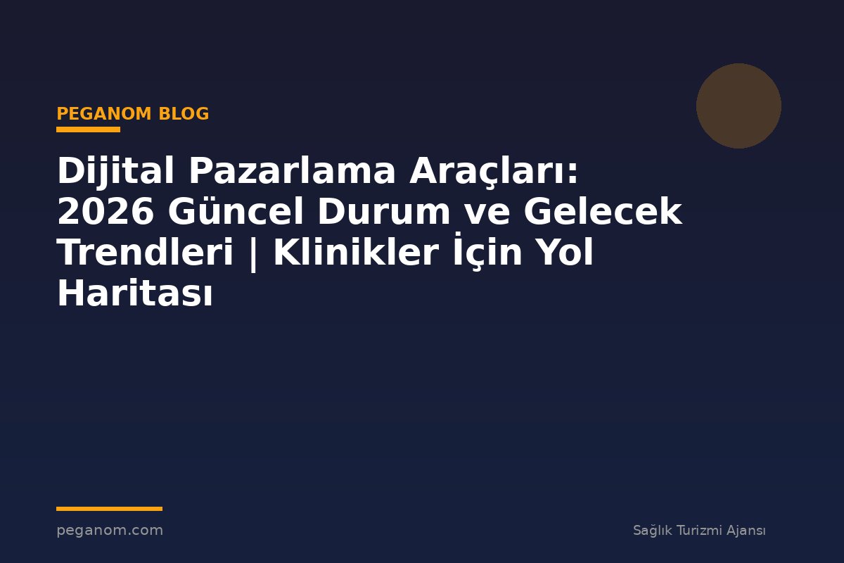 Dijital Pazarlama Araçları: 2026 Güncel Durum ve Gelecek Trendleri | Klinikler İçin Yol Haritası