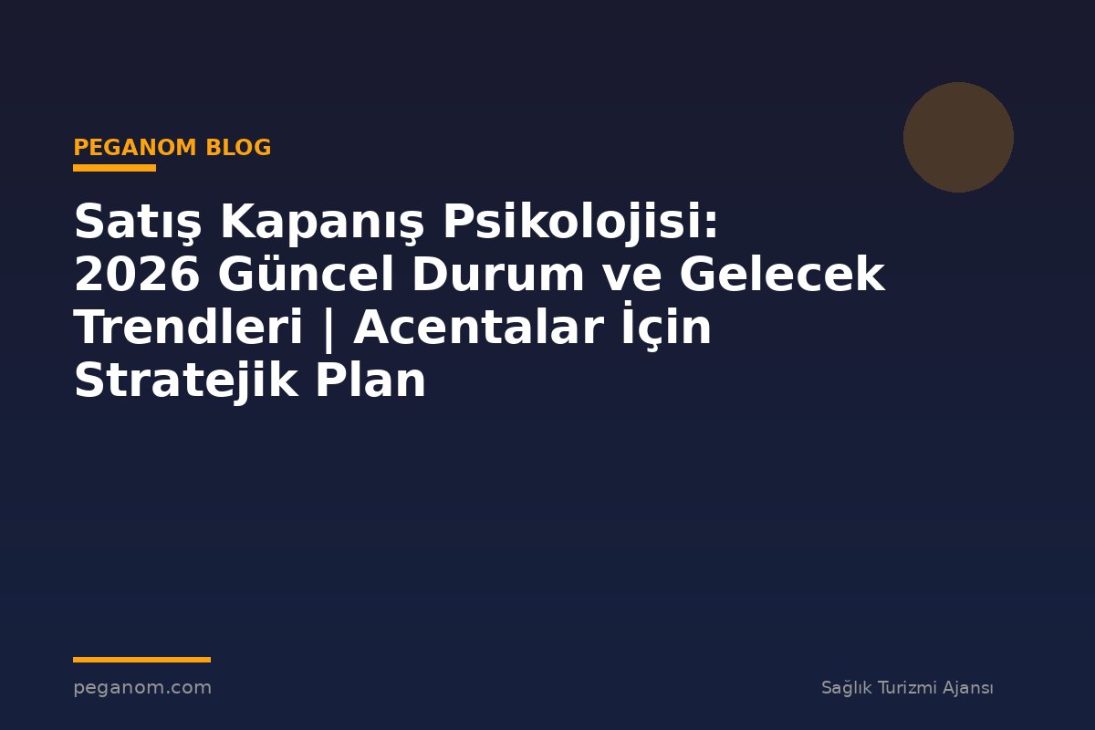 Satış Kapanış Psikolojisi: 2026 Güncel Durum ve Gelecek Trendleri | Acentalar İçin Stratejik Plan