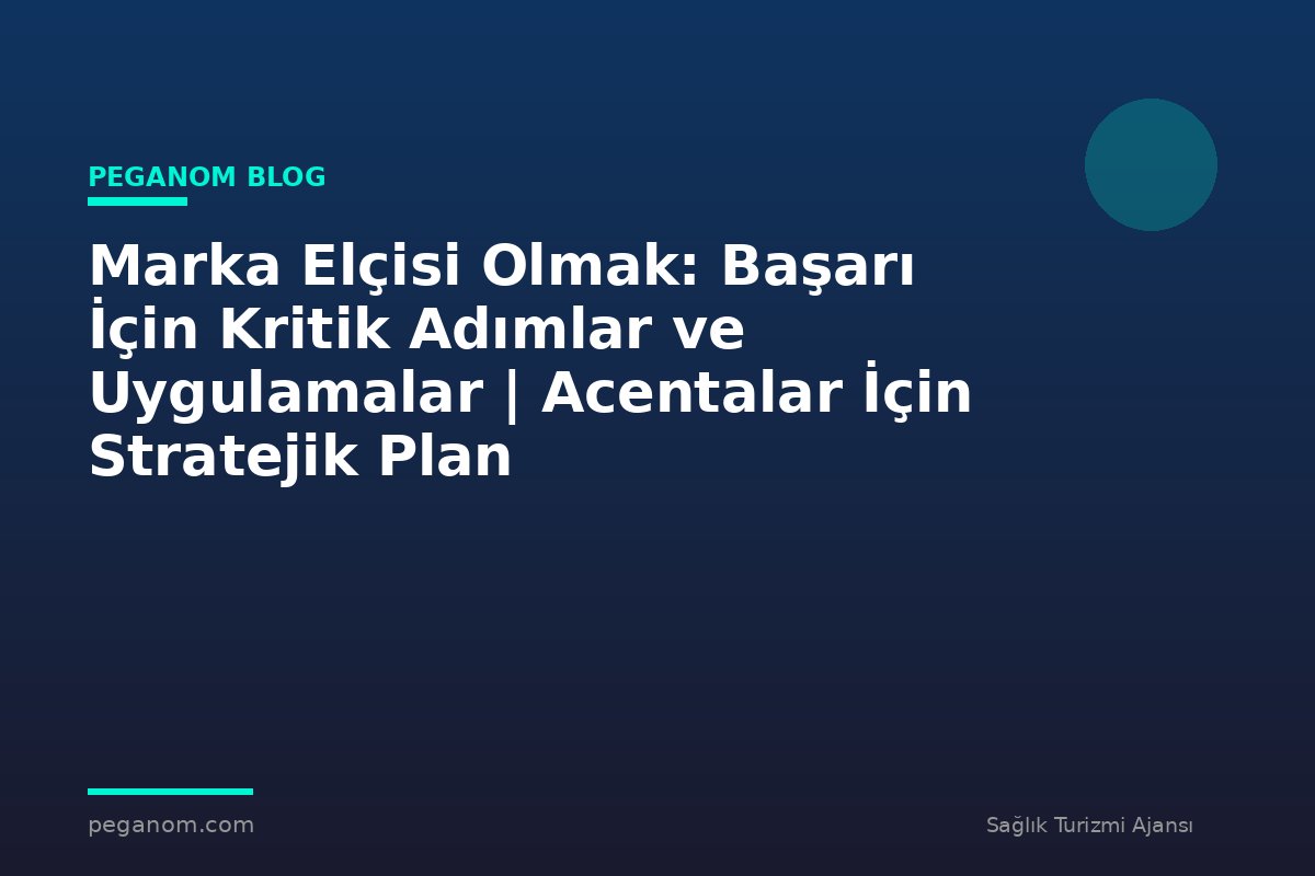 Marka Elçisi Olmak: Başarı İçin Kritik Adımlar ve Uygulamalar | Acentalar İçin Stratejik Plan