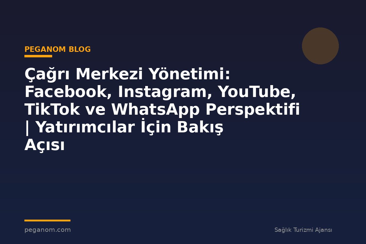 Çağrı Merkezi Yönetimi: Facebook, Instagram, YouTube, TikTok ve WhatsApp Perspektifi | Yatırımcılar İçin Bakış Açısı