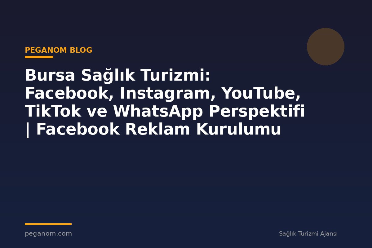 Bursa Sağlık Turizmi: Facebook, Instagram, YouTube, TikTok ve WhatsApp Perspektifi | Facebook Reklam Kurulumu