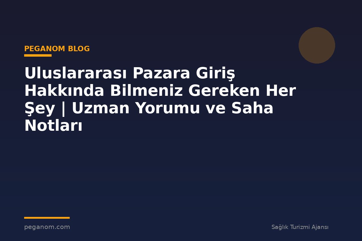Uluslararası Pazara Giriş Hakkında Bilmeniz Gereken Her Şey | Uzman Yorumu ve Saha Notları