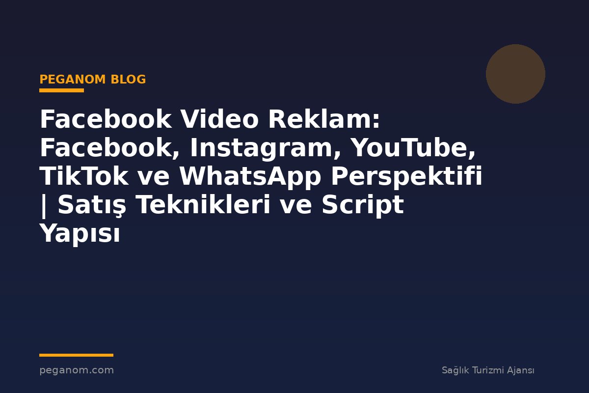 Facebook Video Reklam: Facebook, Instagram, YouTube, TikTok ve WhatsApp Perspektifi | Satış Teknikleri ve Script Yapısı