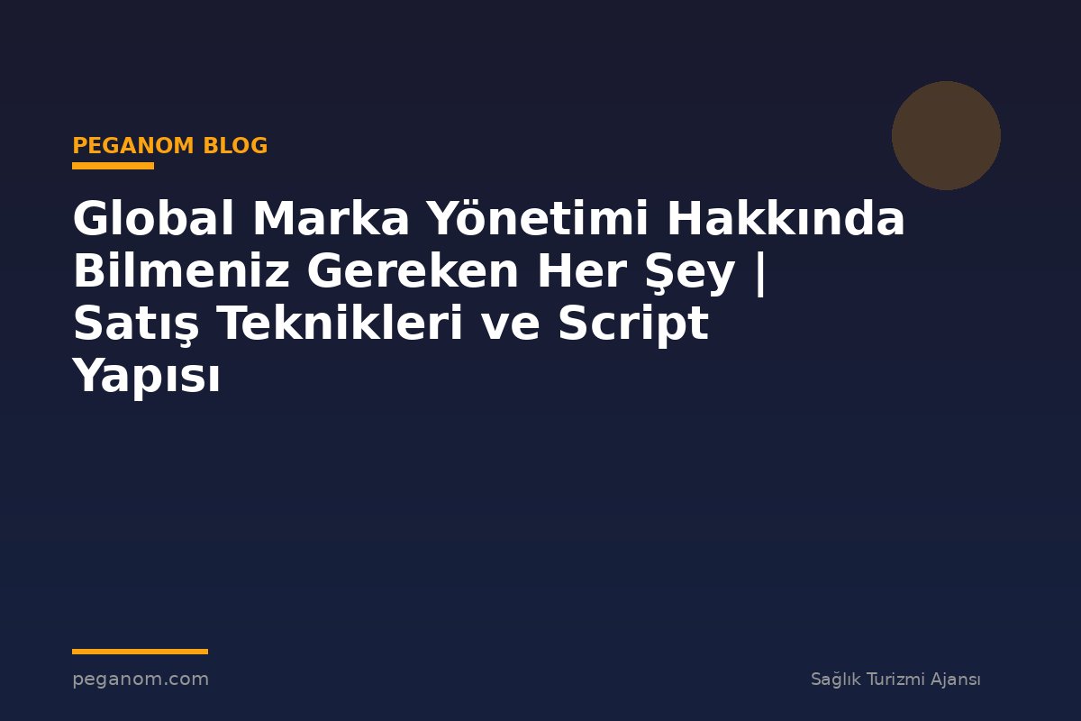 Global Marka Yönetimi Hakkında Bilmeniz Gereken Her Şey | Satış Teknikleri ve Script Yapısı