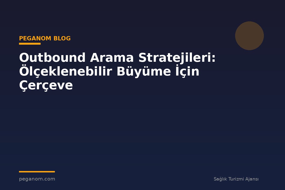 Outbound Arama Stratejileri: Ölçeklenebilir Büyüme İçin Çerçeve