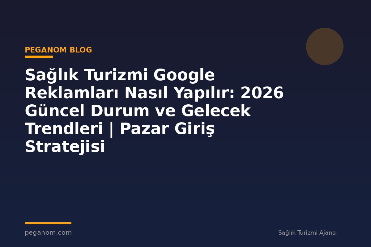 Sağlık Turizmi Google Reklamları Nasıl Yapılır: 2026 Güncel Durum ve Gelecek Trendleri | Pazar Giriş Stratejisi