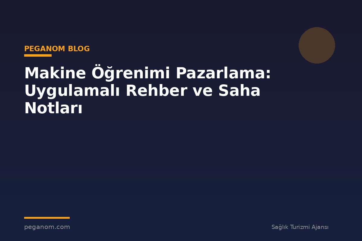 Makine Öğrenimi Pazarlama: Uygulamalı Rehber ve Saha Notları