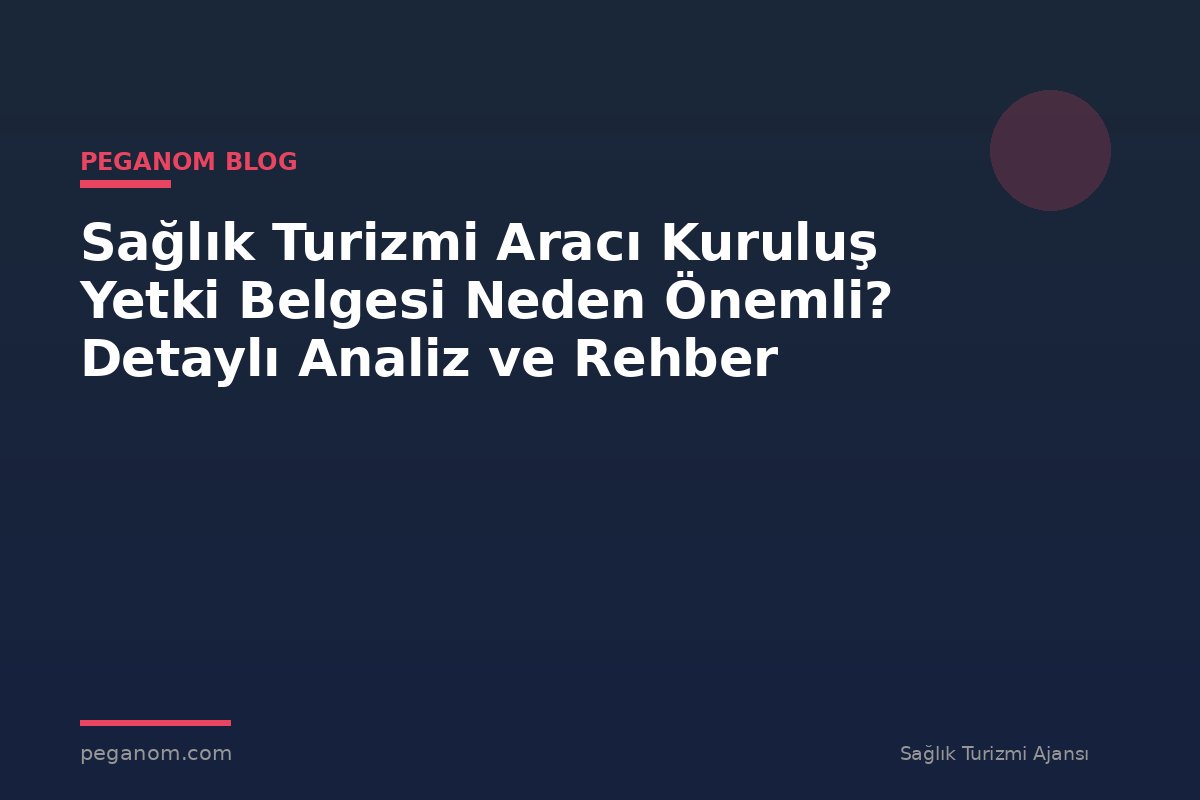 Sağlık Turizmi Aracı Kuruluş Yetki Belgesi Neden Önemli? Detaylı Analiz ve Rehber