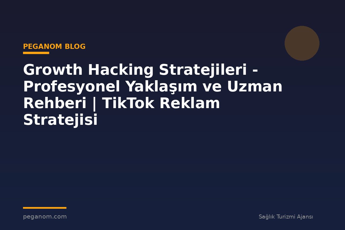 Growth Hacking Stratejileri - Profesyonel Yaklaşım ve Uzman Rehberi | TikTok Reklam Stratejisi