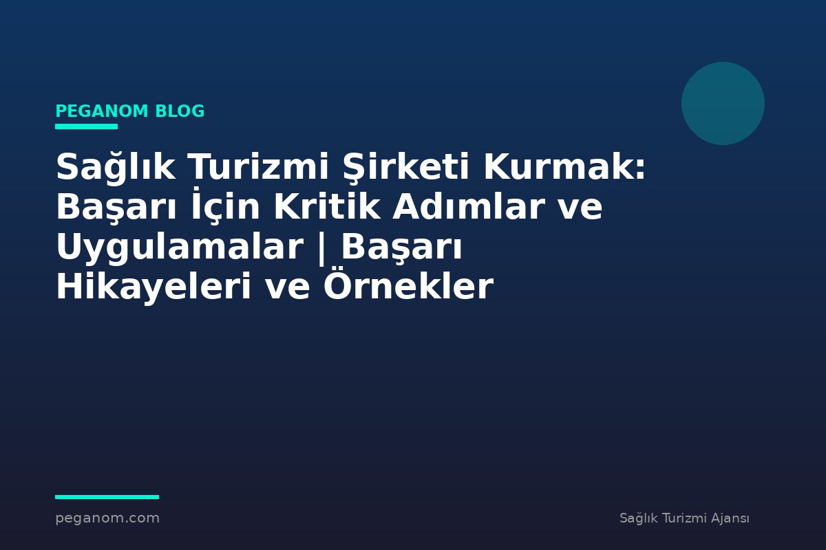 Sağlık Turizmi Şirketi Kurmak: Başarı İçin Kritik Adımlar ve Uygulamalar | Başarı Hikayeleri ve Örnekler