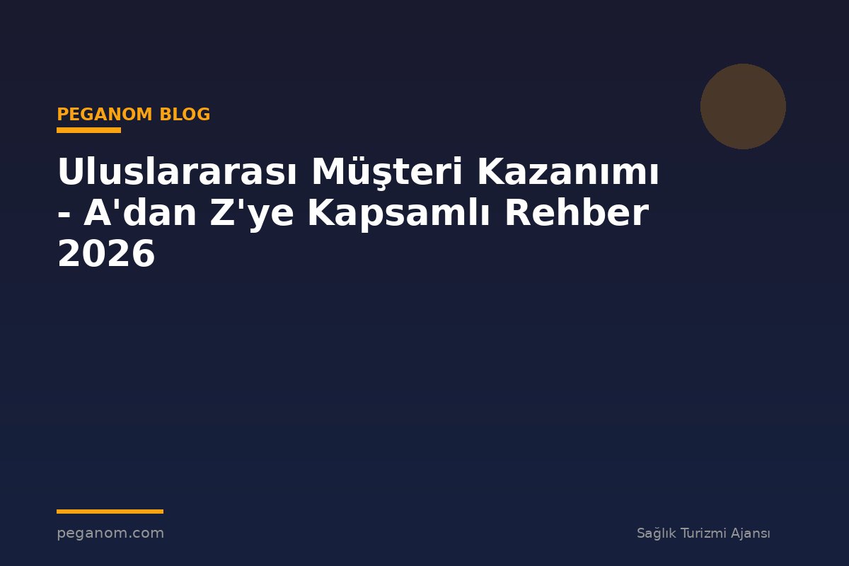 Uluslararası Müşteri Kazanımı - A'dan Z'ye Kapsamlı Rehber 2026