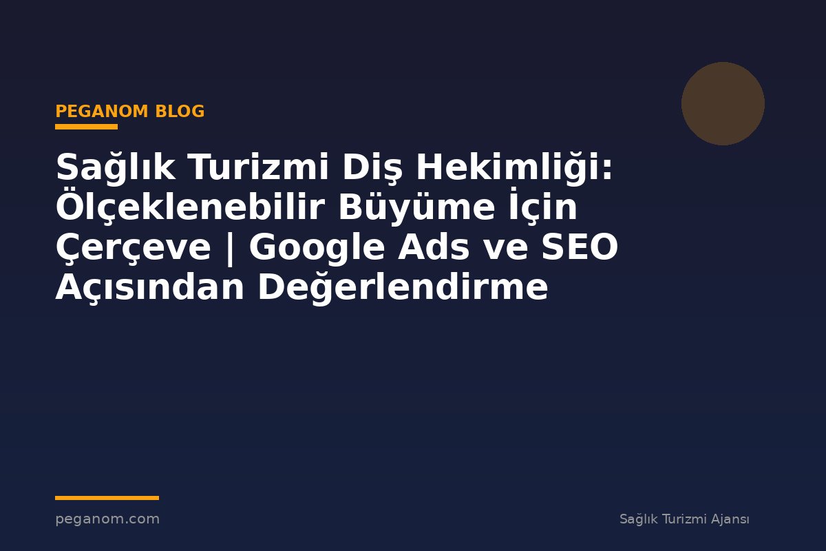 Sağlık Turizmi Diş Hekimliği: Ölçeklenebilir Büyüme İçin Çerçeve | Google Ads ve SEO Açısından Değerlendirme