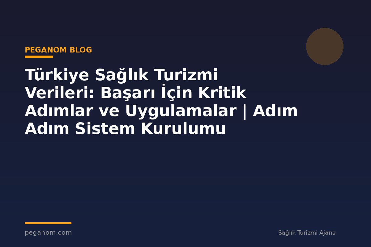 Türkiye Sağlık Turizmi Verileri: Başarı İçin Kritik Adımlar ve Uygulamalar | Adım Adım Sistem Kurulumu