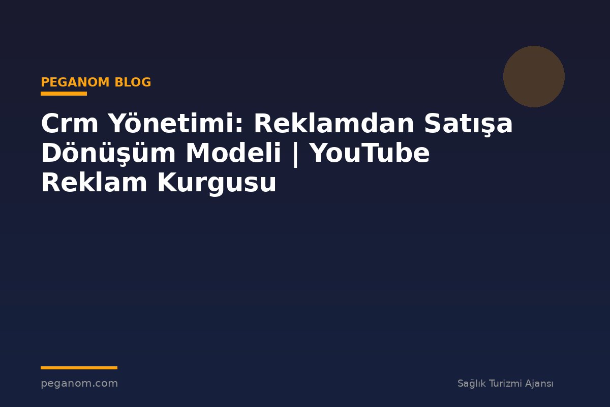 Crm Yönetimi: Reklamdan Satışa Dönüşüm Modeli | YouTube Reklam Kurgusu
