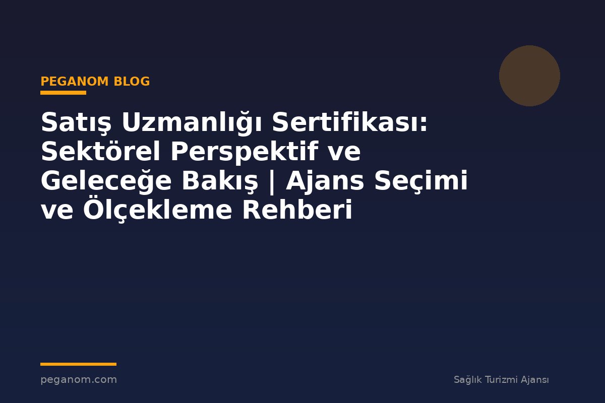 Satış Uzmanlığı Sertifikası: Sektörel Perspektif ve Geleceğe Bakış | Ajans Seçimi ve Ölçekleme Rehberi