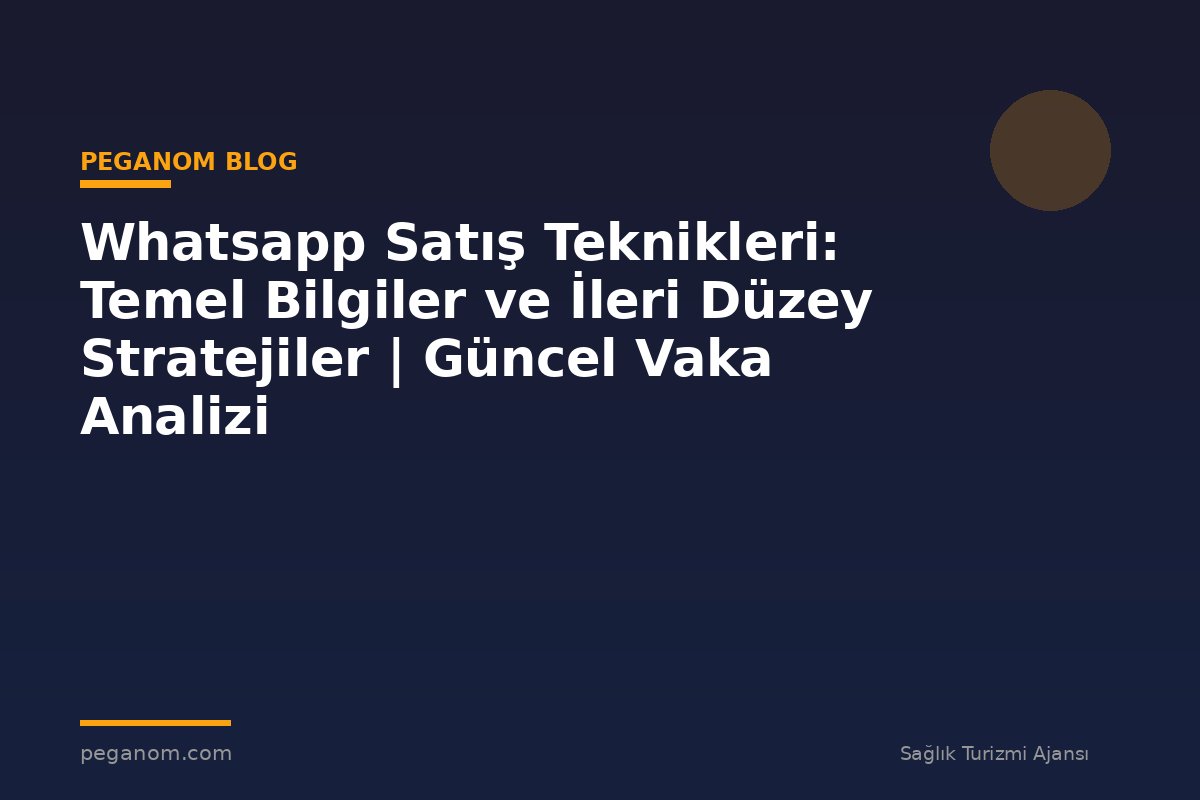 Whatsapp Satış Teknikleri: Temel Bilgiler ve İleri Düzey Stratejiler | Güncel Vaka Analizi