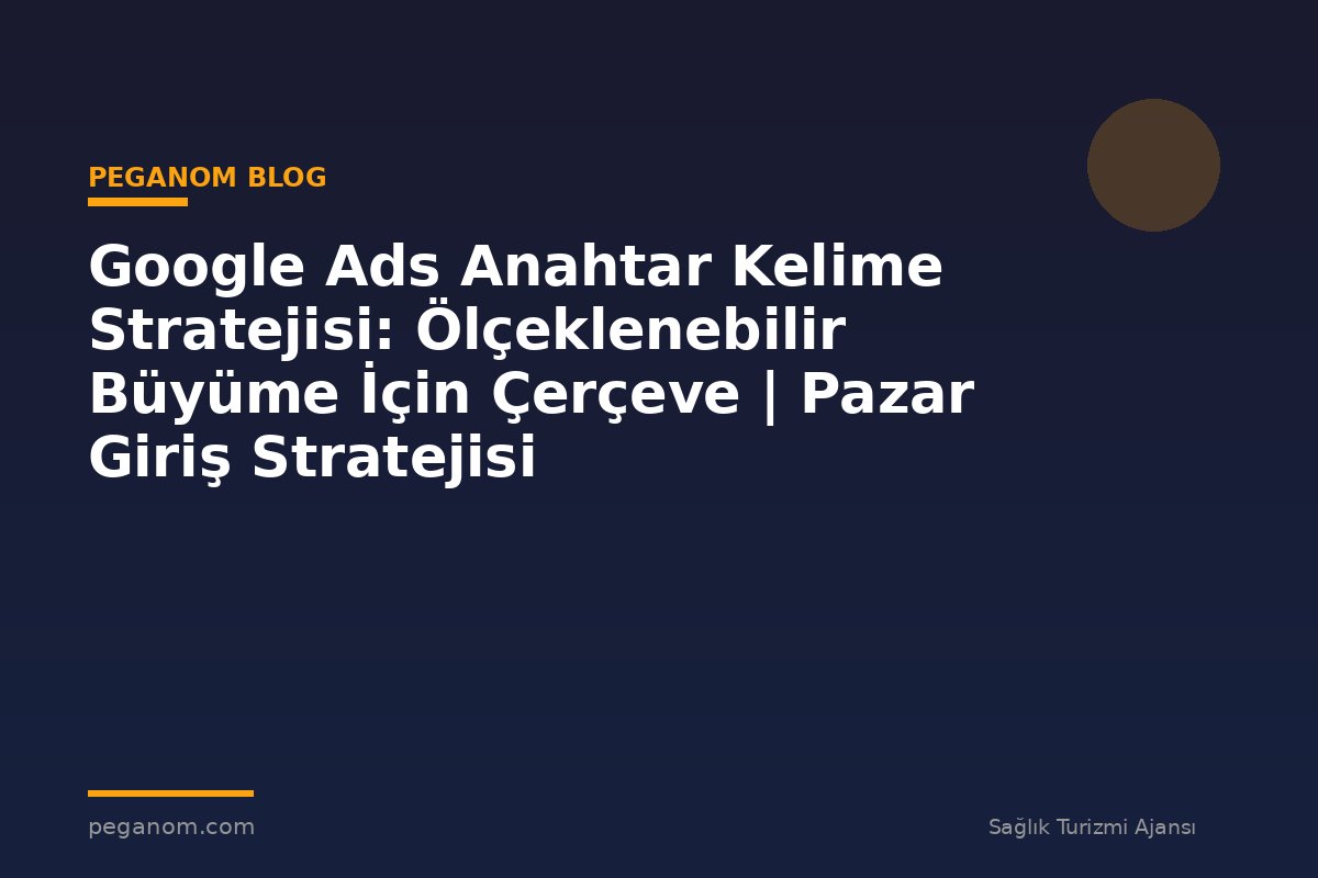 Google Ads Anahtar Kelime Stratejisi: Ölçeklenebilir Büyüme İçin Çerçeve | Pazar Giriş Stratejisi