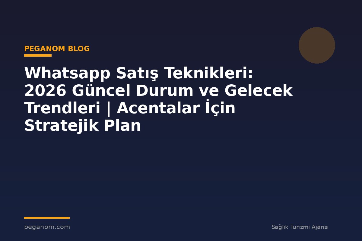 Whatsapp Satış Teknikleri: 2026 Güncel Durum ve Gelecek Trendleri | Acentalar İçin Stratejik Plan
