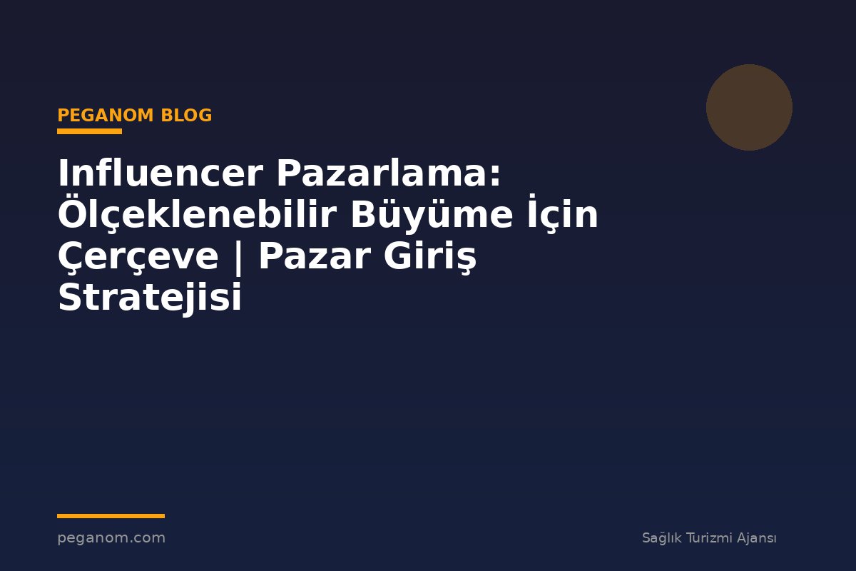 Influencer Pazarlama: Ölçeklenebilir Büyüme İçin Çerçeve | Pazar Giriş Stratejisi