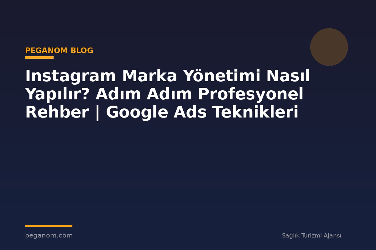 Instagram Marka Yönetimi Nasıl Yapılır? Adım Adım Profesyonel Rehber | Google Ads Teknikleri