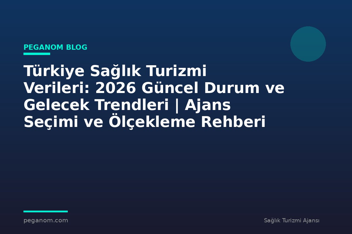 Türkiye Sağlık Turizmi Verileri: 2026 Güncel Durum ve Gelecek Trendleri | Ajans Seçimi ve Ölçekleme Rehberi