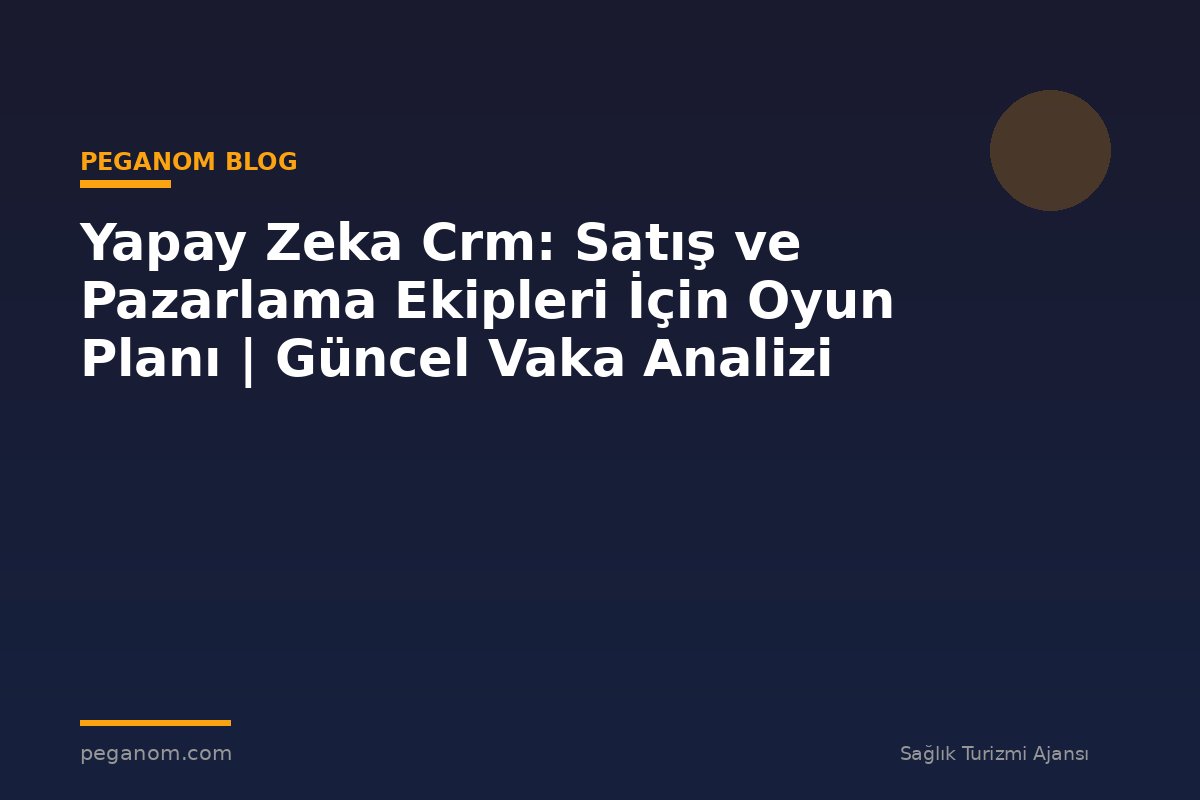 Yapay Zeka Crm: Satış ve Pazarlama Ekipleri İçin Oyun Planı | Güncel Vaka Analizi