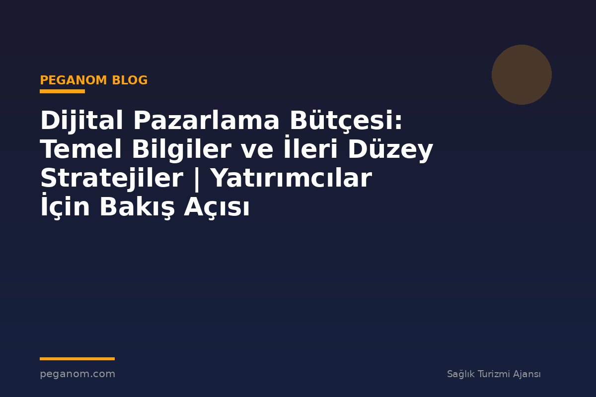 Dijital Pazarlama Bütçesi: Temel Bilgiler ve İleri Düzey Stratejiler | Yatırımcılar İçin Bakış Açısı