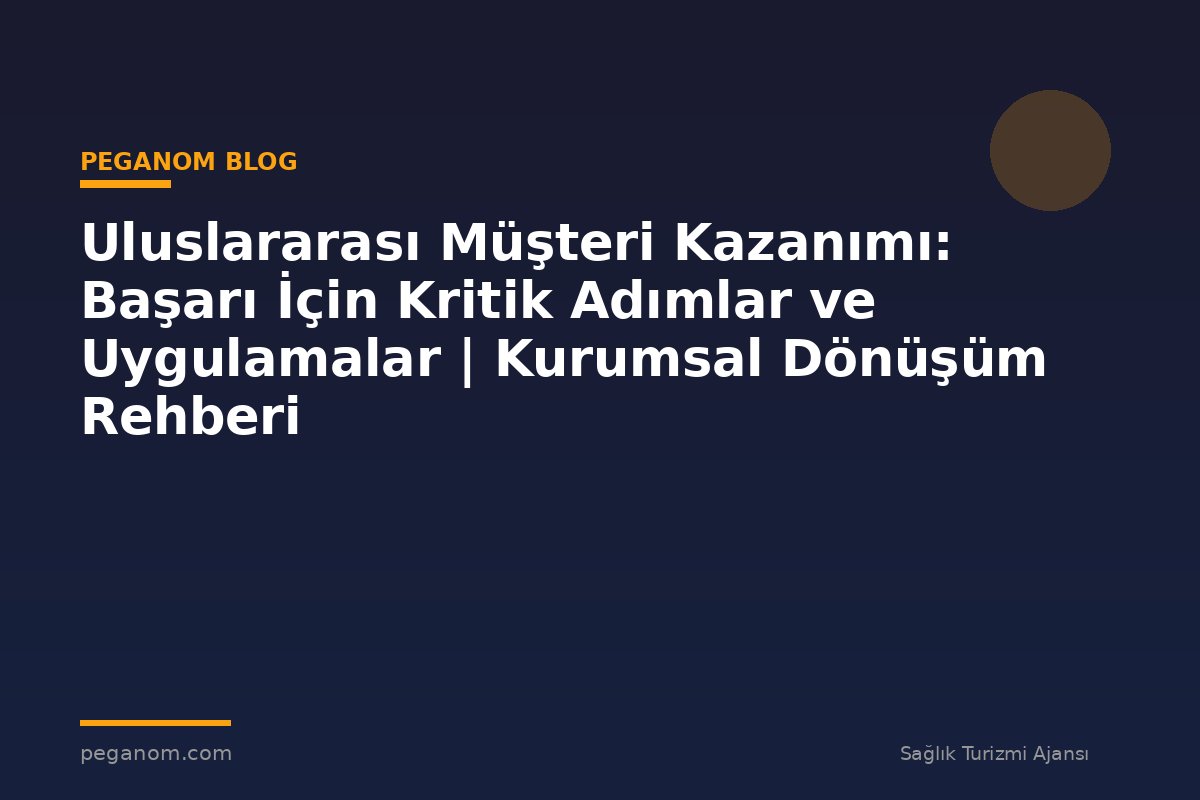 Uluslararası Müşteri Kazanımı: Başarı İçin Kritik Adımlar ve Uygulamalar | Kurumsal Dönüşüm Rehberi