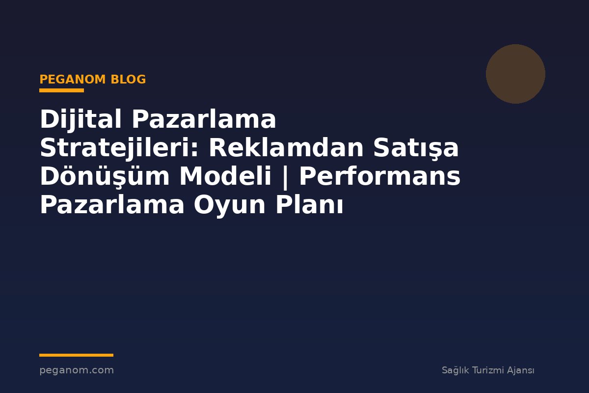 Dijital Pazarlama Stratejileri: Reklamdan Satışa Dönüşüm Modeli | Performans Pazarlama Oyun Planı