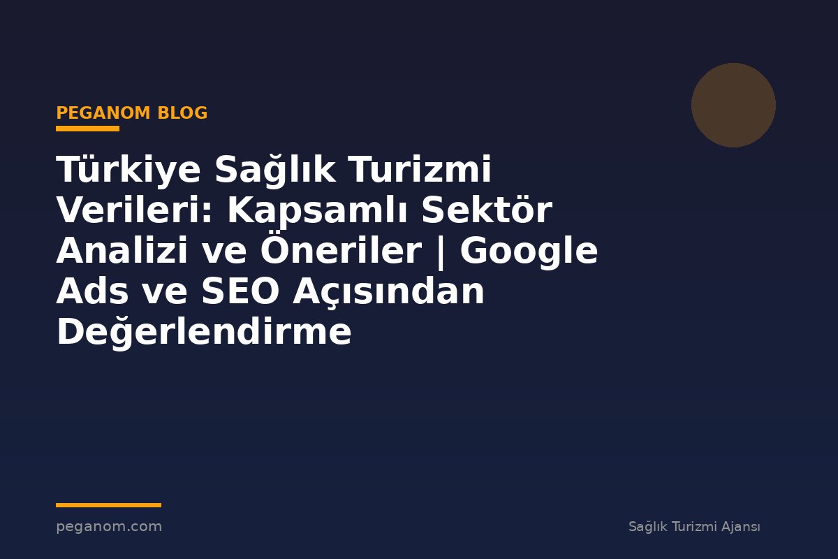 Türkiye Sağlık Turizmi Verileri: Kapsamlı Sektör Analizi ve Öneriler | Google Ads ve SEO Açısından Değerlendirme