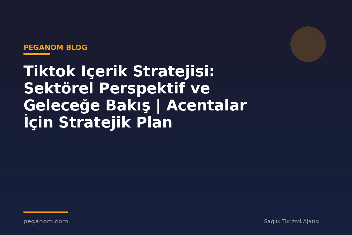 Tiktok Içerik Stratejisi: Sektörel Perspektif ve Geleceğe Bakış | Acentalar İçin Stratejik Plan